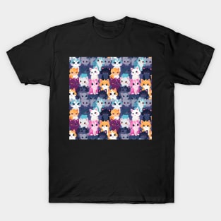 Feline Fantasy: Cute Anime Cats Galore T-Shirt